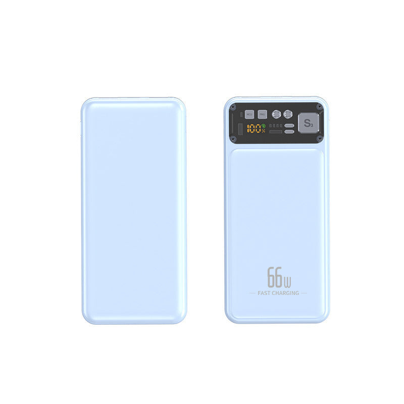 Power bank with integrated cable system and digital charging display Bowlift