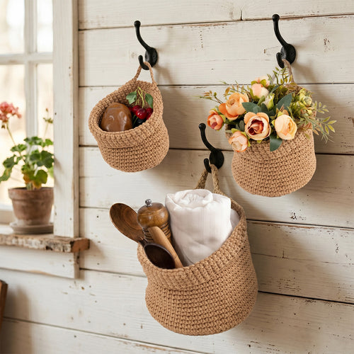 Decorative Macrame Storage Basket Bowlift