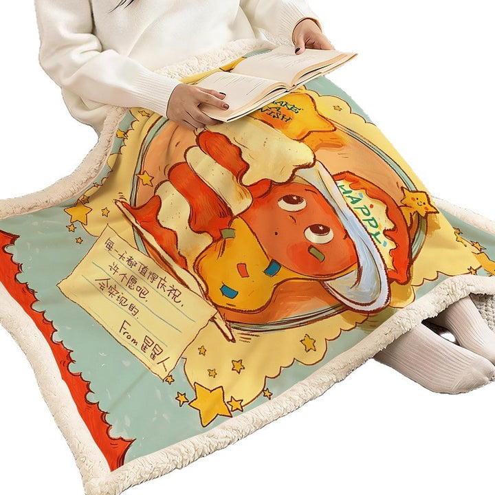 Soft Flannel Cartoon Fleece Blanket