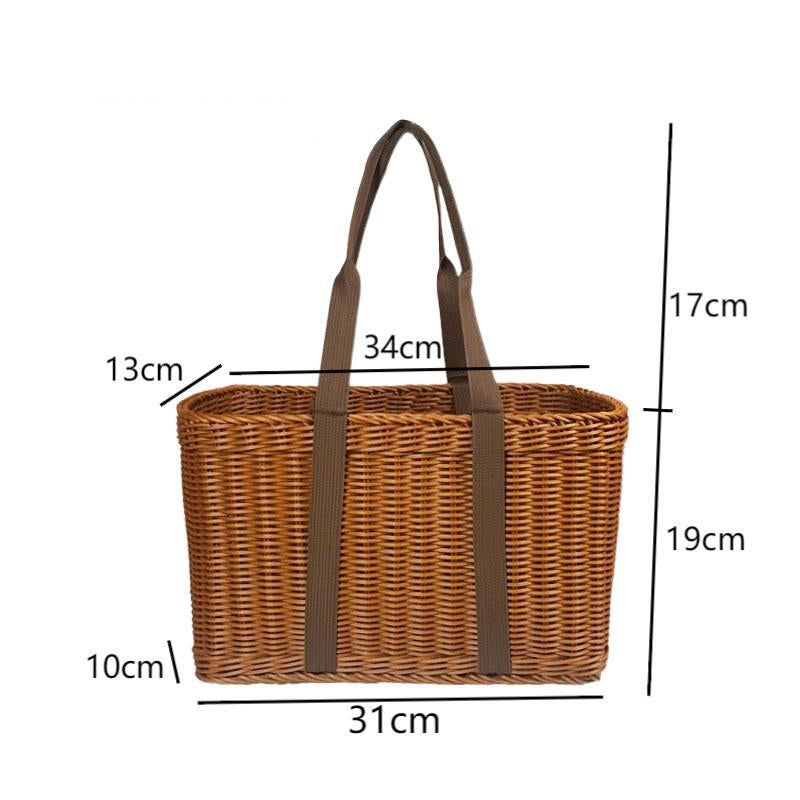 Handcrafted Woven Shopper Basket Bowlift