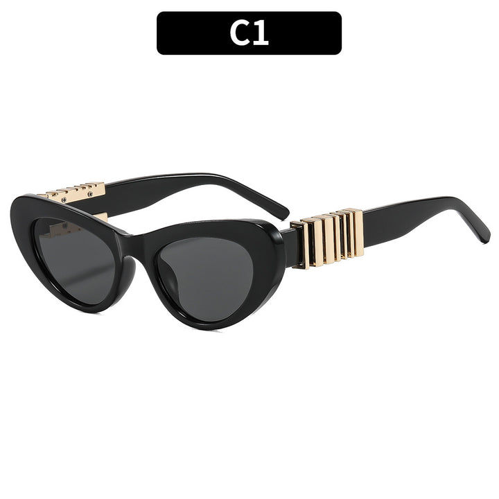 Women's Designer Sunglasses with Luxurious Metal Frame and Stylish Decorations Bowlift
