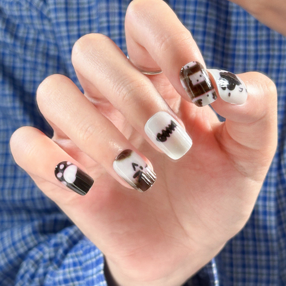 Star-Patterned Elegant Press-On Nail Set Bowlift