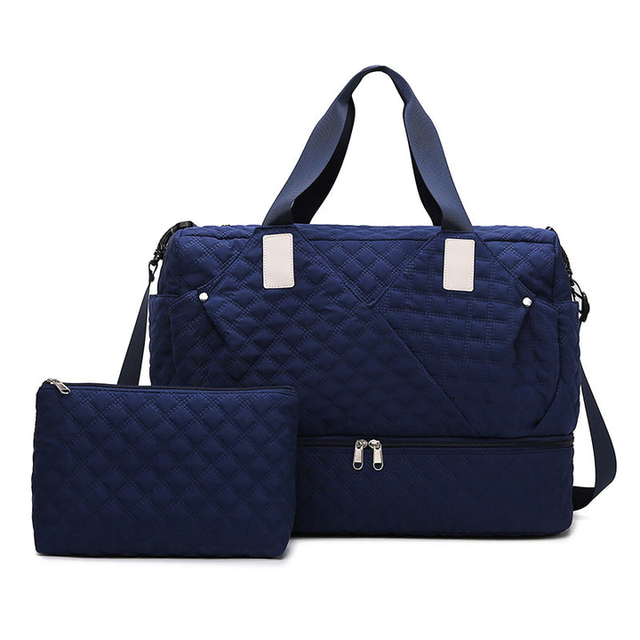 Quilted Multitasking Travel Duffle Bag Bowlift
