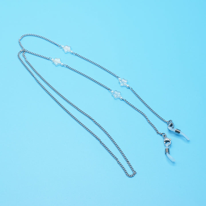 Stylish Eyewear Retainer Chain with Decorative Accents Bowlift