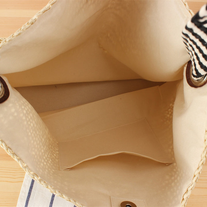 Boho-Style Shopper Bag Made of Natural Weave Bowlift