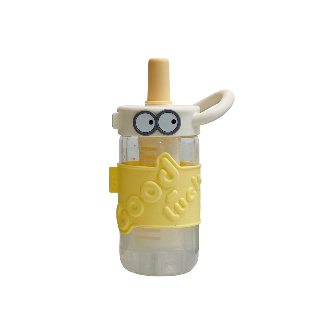 Women's water bottle with interactive straw and emotion Bowlift