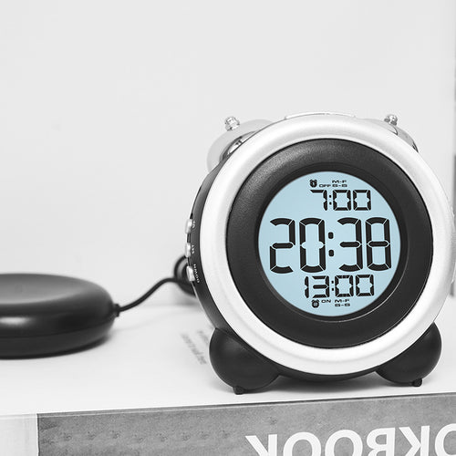 Digital Alarm Clock with Dual Alarm and Temperature Display Bowlift