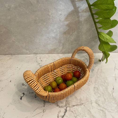 Handwoven Decorative Serving Basket Bowlift
