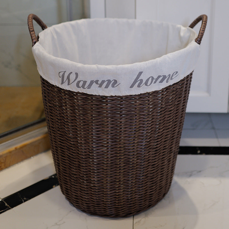 Washing Basket Set Made of Woven Material Bowlift