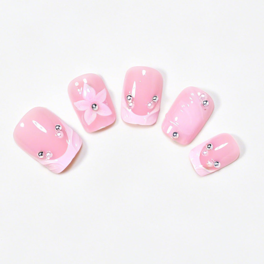 Decorative Floral Acrylic Nail Art Set Bowlift