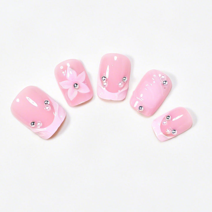 Decorative Floral Acrylic Nail Art Set Bowlift