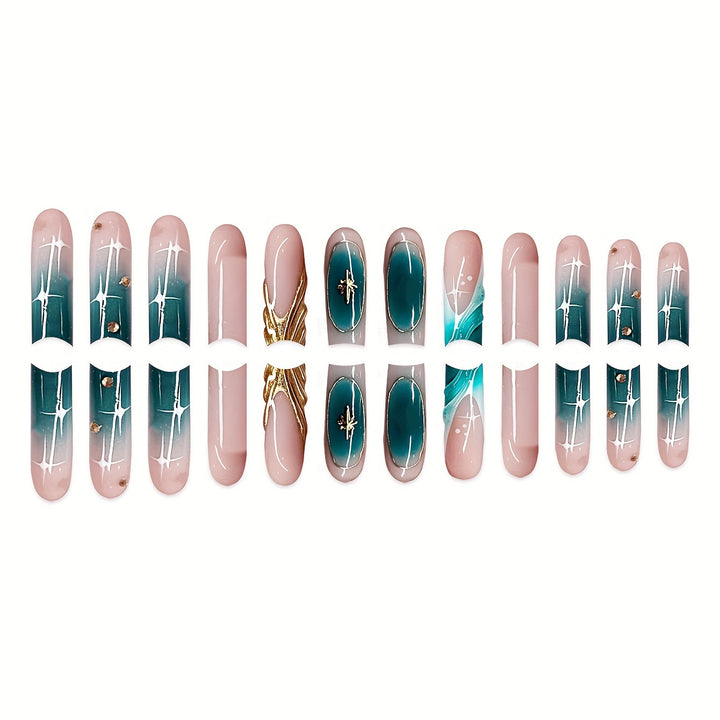 Floral Art Acrylic Nail Set Bowlift