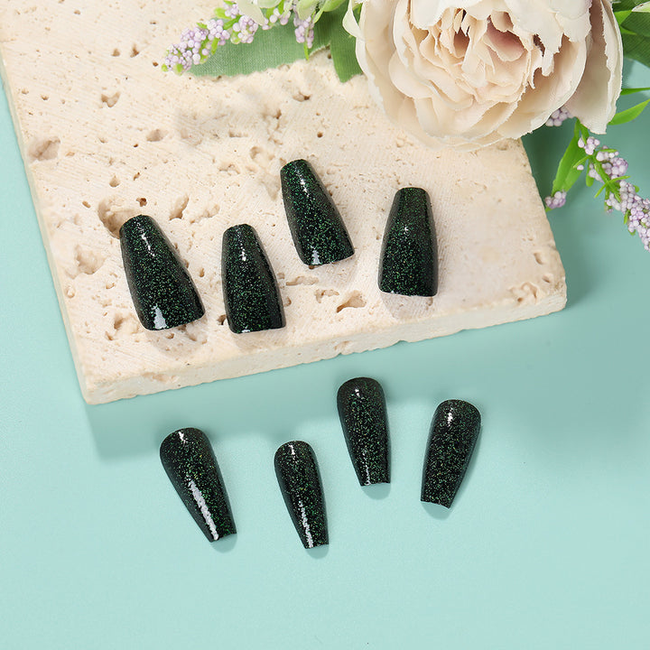 Glamorous Glitter Artificial Nails Bowlift