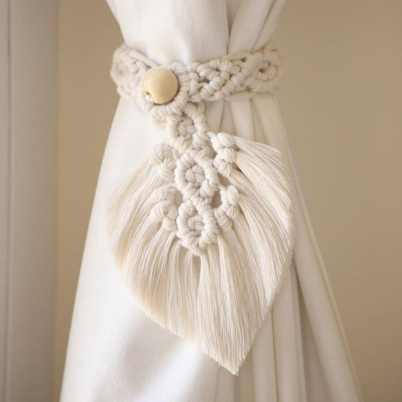 Macrame Curtain Tieback Holder Bowlift
