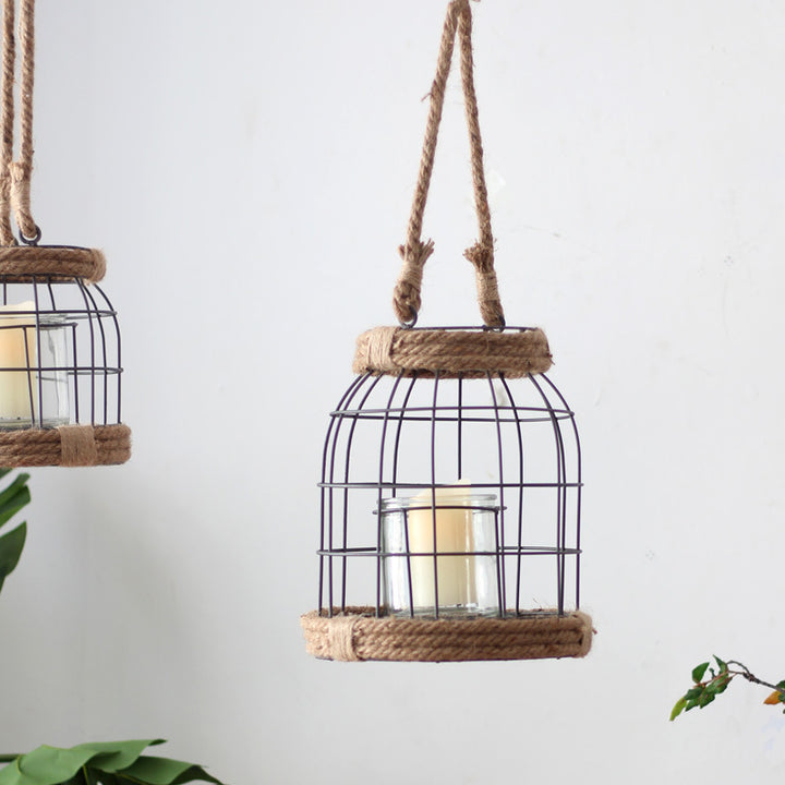 Decorative lantern made of metal and glass Bowlift