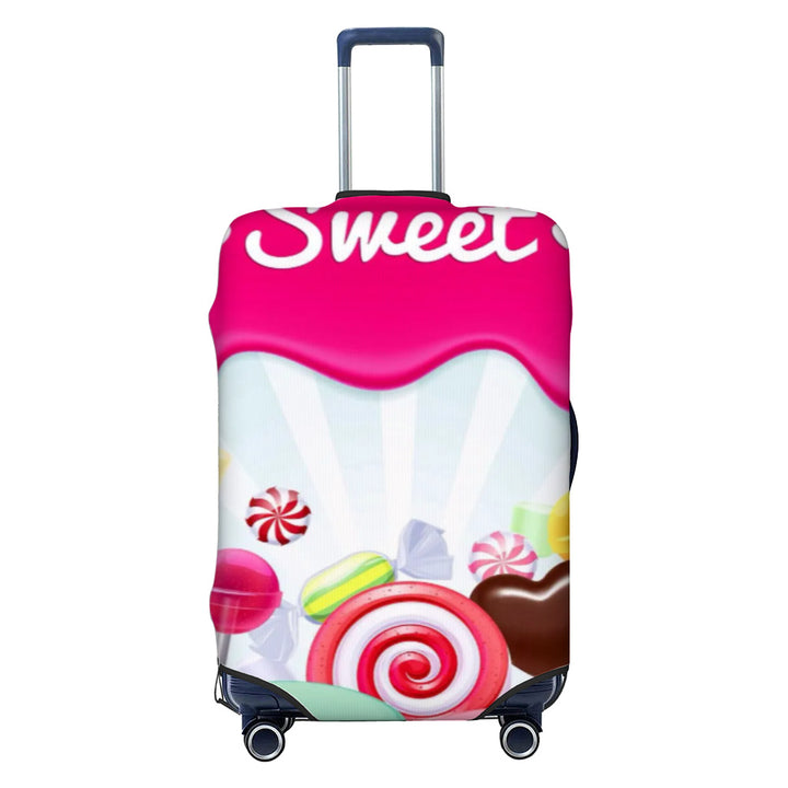Unisex non-elastic luggage cover with graffiti print and zipper opening, stretchable protective cover with non-slip inner fastening Bowlift