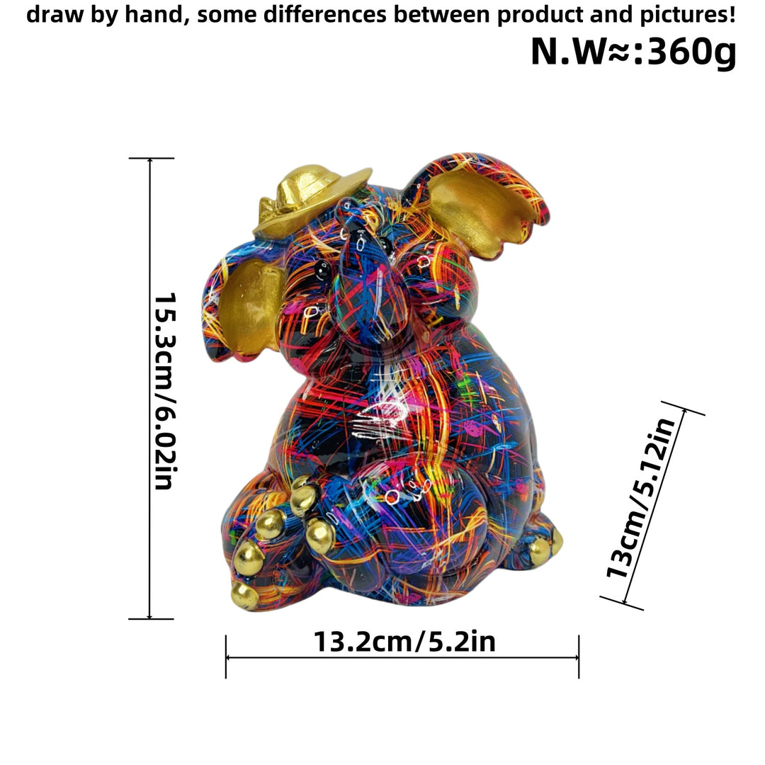 Artistic elephant figure with football motif Bowlift