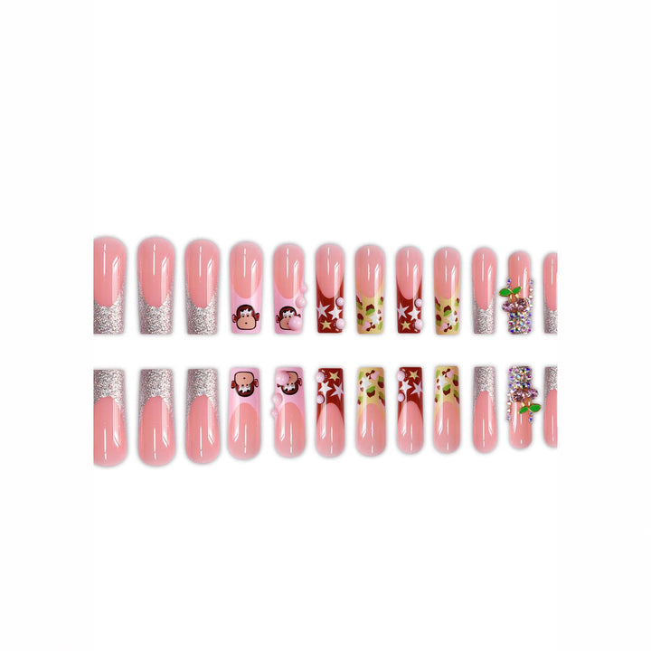 Artistic Cartoon-Themed Press-On Nails Bowlift