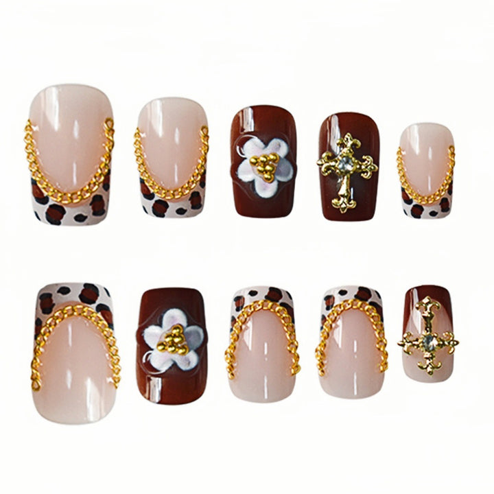 Floral Embellished Nail Art Extensions Bowlift