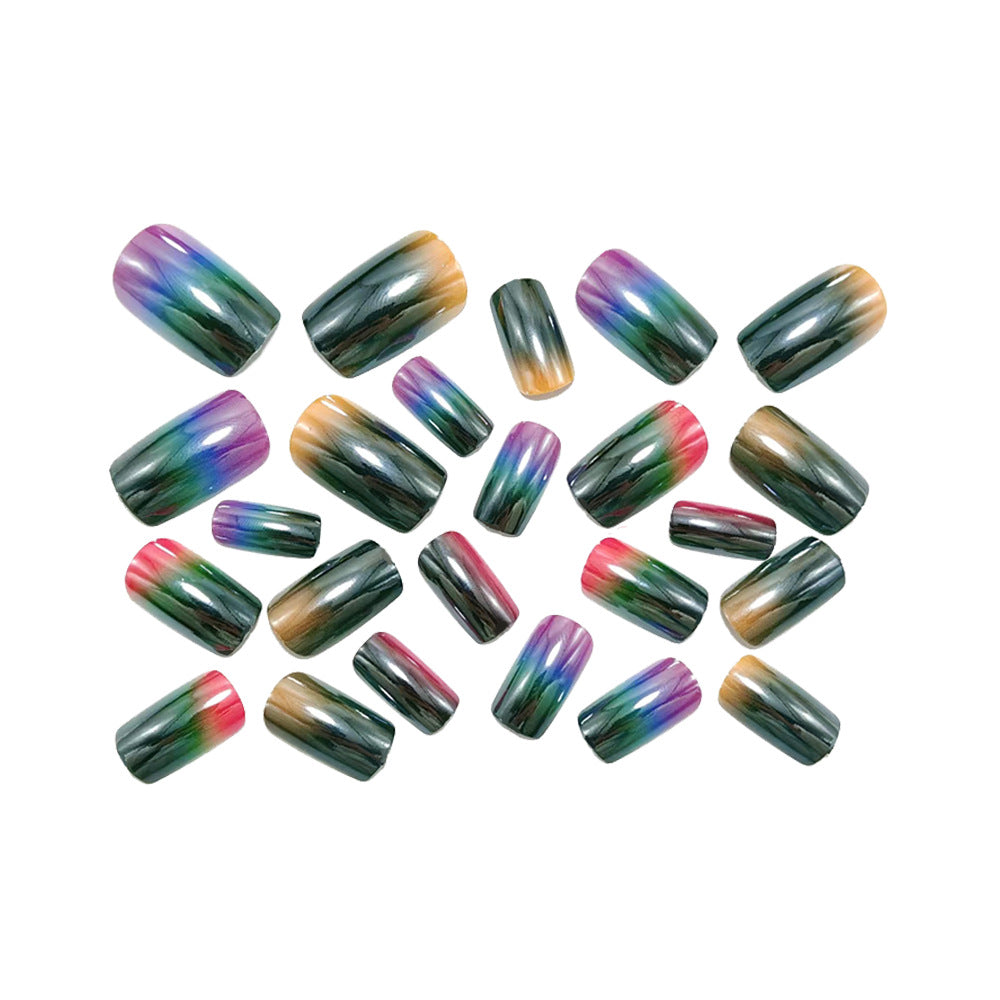 Spectacular Art Nails in Rainbow Design Bowlift