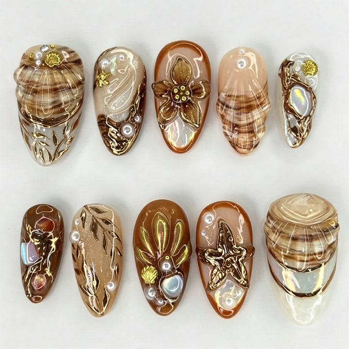 Artistic Nail Tips with Maritime Elements Bowlift
