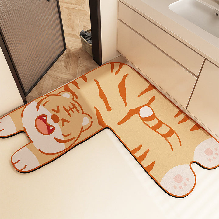 Fun-Filled Cartoon-Themed Bath Mat Bowlift