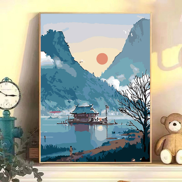 Scenic Landscape Art Canvas Print Bowlift