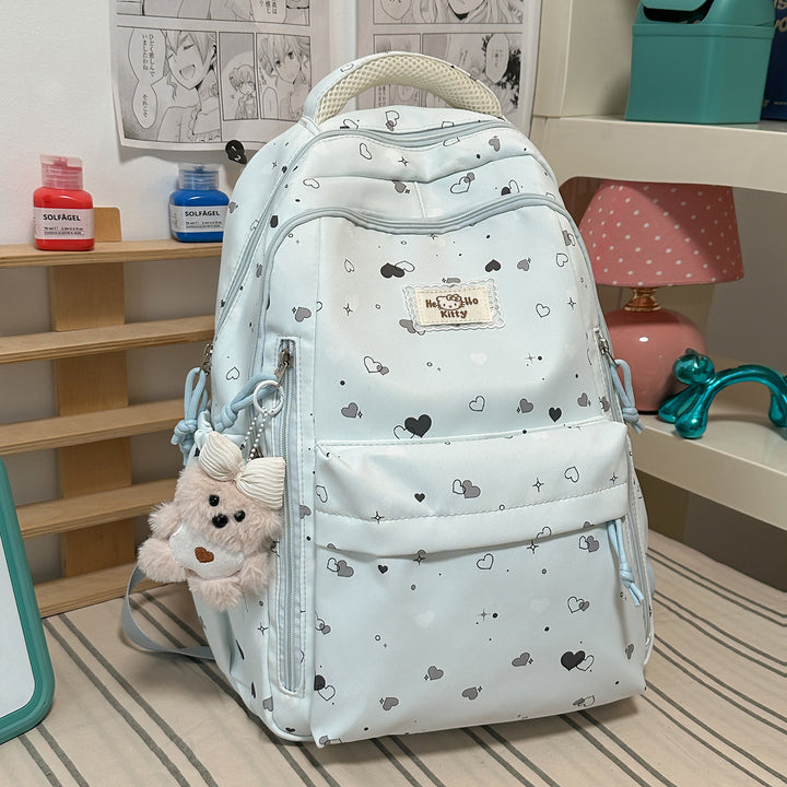 Cute Heart-Patterned Backpack Bowlift