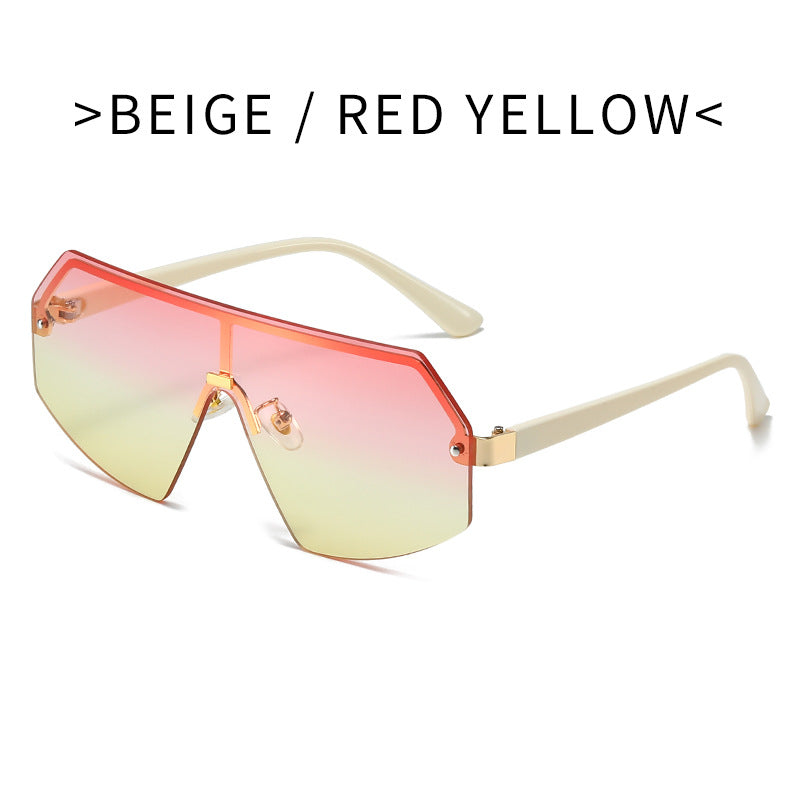 Women futuristic oversized sunglasses with innovative frame Bowlift