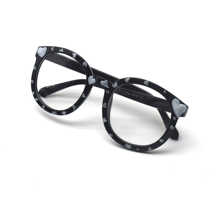 Trendy Heart-Printed Cat-Eye Glasses Bowlift