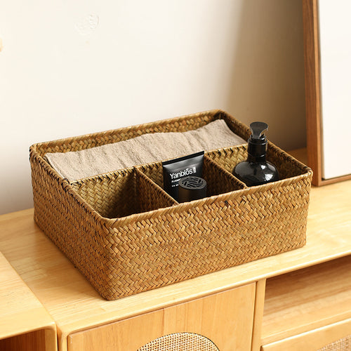 Unisex Versatile Storage Basket with Three Compartments Bowlift