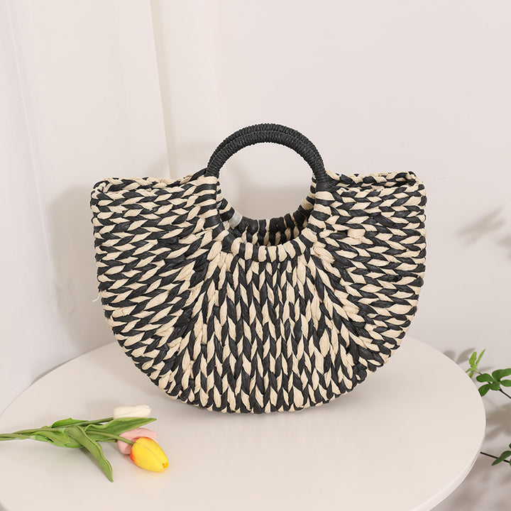 Stylish basket bag with round handle Bowlift