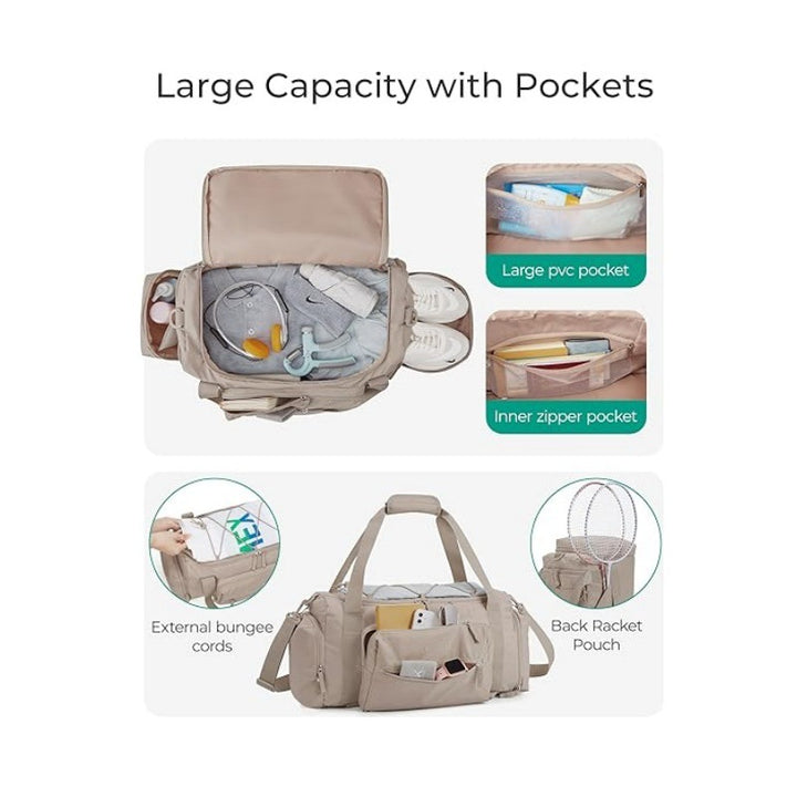 Versatile sports and travel bag with adjustable straps Bowlift