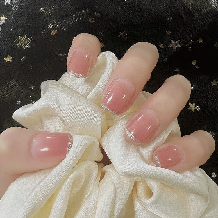 Luxury Glitter Design Artificial Nails Bowlift