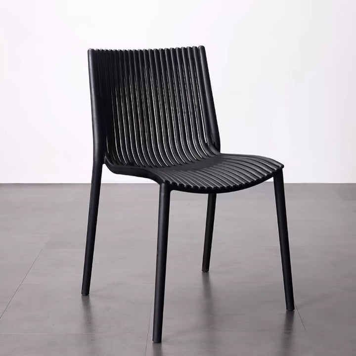 Contemporary Slatted Dining Chair Bowlift