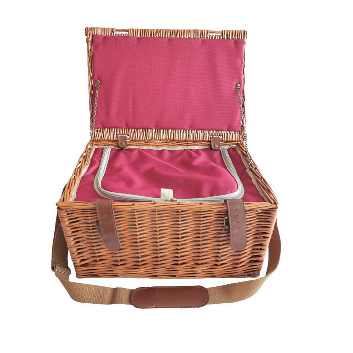Women's picnic basket with integrated cutlery set and cooling compartment Bowlift