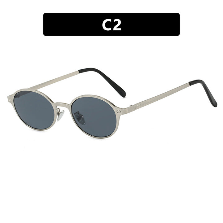Women's round glasses with a delicate metal frame and comfortable nose pads Bowlift