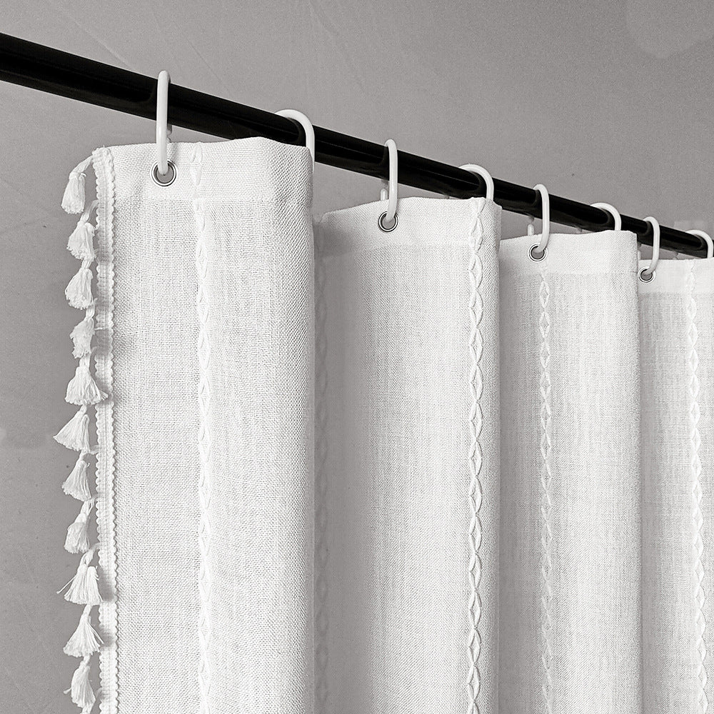 Premium Cotton Bathroom Shower Curtain Bowlift