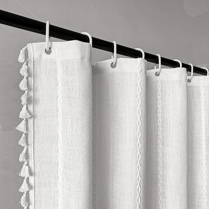 Premium Cotton Bathroom Shower Curtain Bowlift