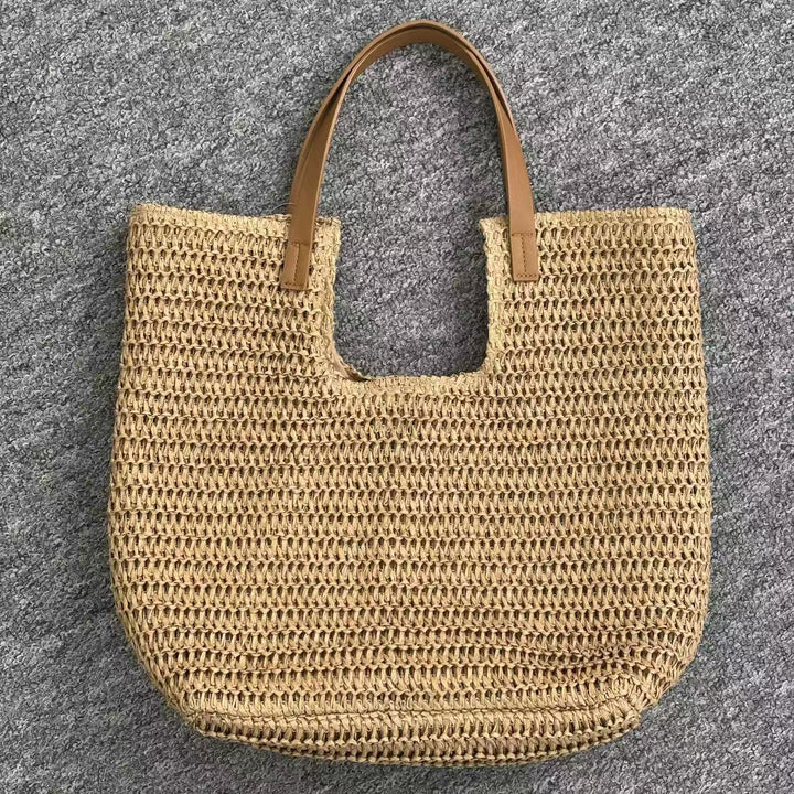 Summery Tote Bag Made of Woven Material Bowlift