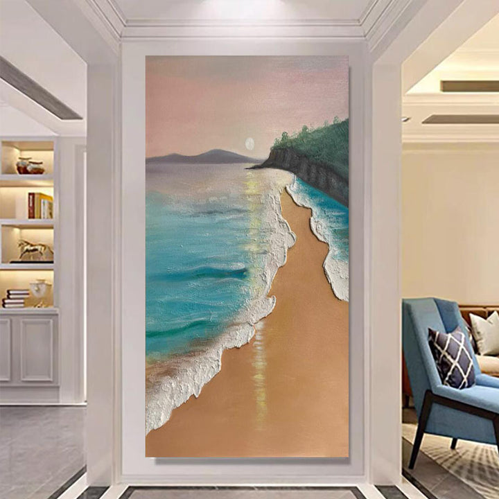 Coastal Landscape Textured Art