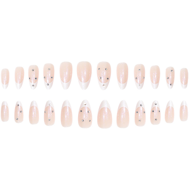 Glamorous Stiletto Press-On Nails with Rhinestone Accents Bowlift