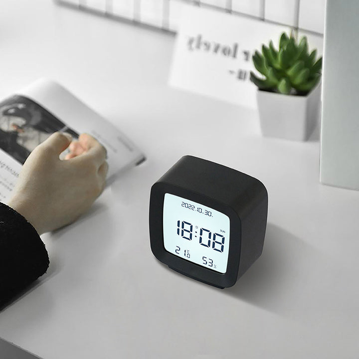 Digital Multifunction Alarm Clock with Temperature and Hygrometer Display Bowlift