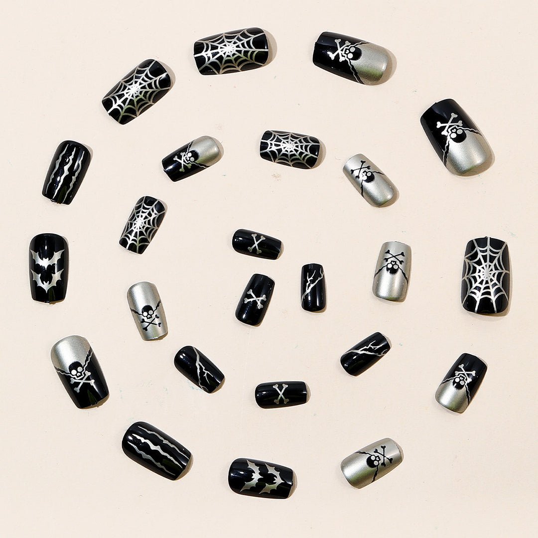 Gothic-Themed Acrylic Nail Art Extensions Bowlift
