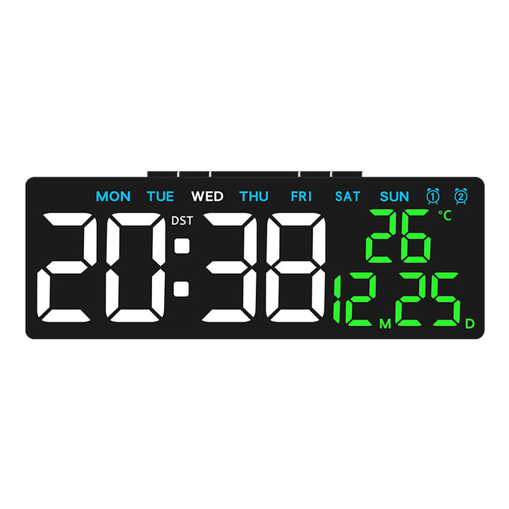 Digital weather alarm clock with large LED display and temperature display Bowlift