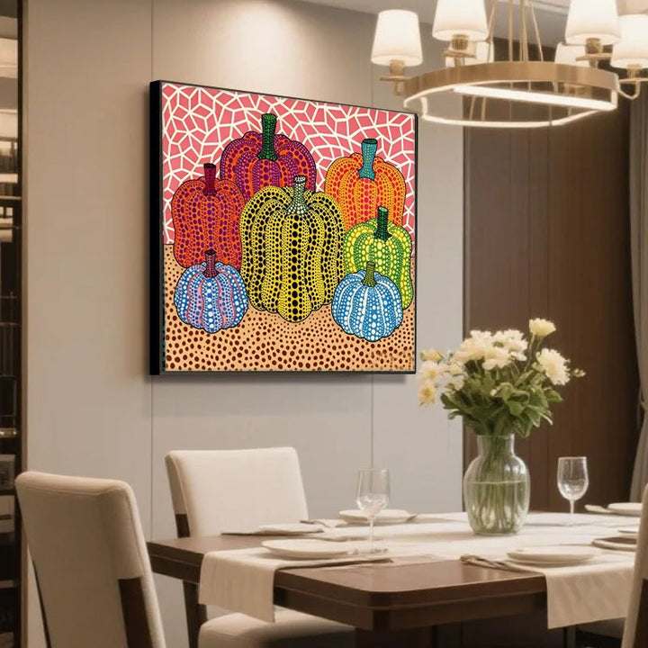 Artistic Pumpkin Canvas Wall Decoration