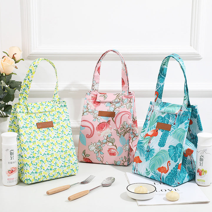 Floral Print Insulated Lunch Tote Bowlift