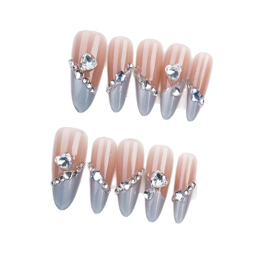 Glamorous Rhinestone-Embellished Press-On Nails Bowlift