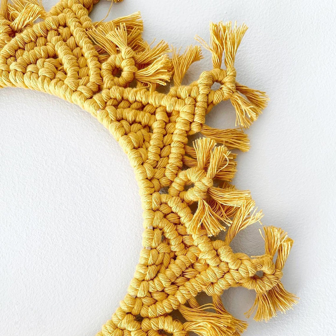 Decorative Macrame Wall Mirror Bowlift 1788942652
