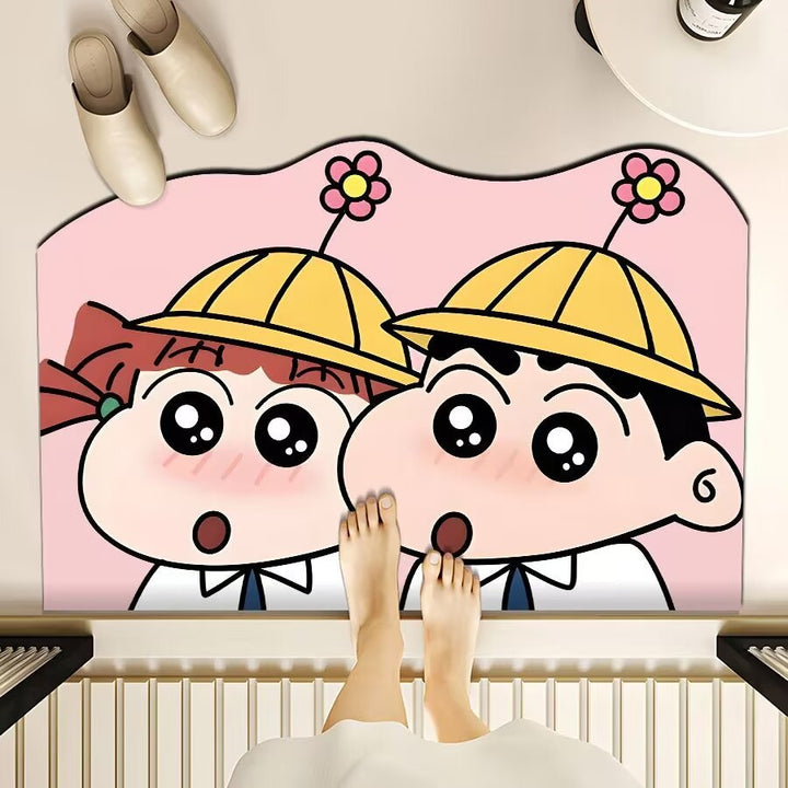 Playful Cartoon-Themed Floor Mat Bowlift